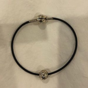 Black and silver pandora bracelet